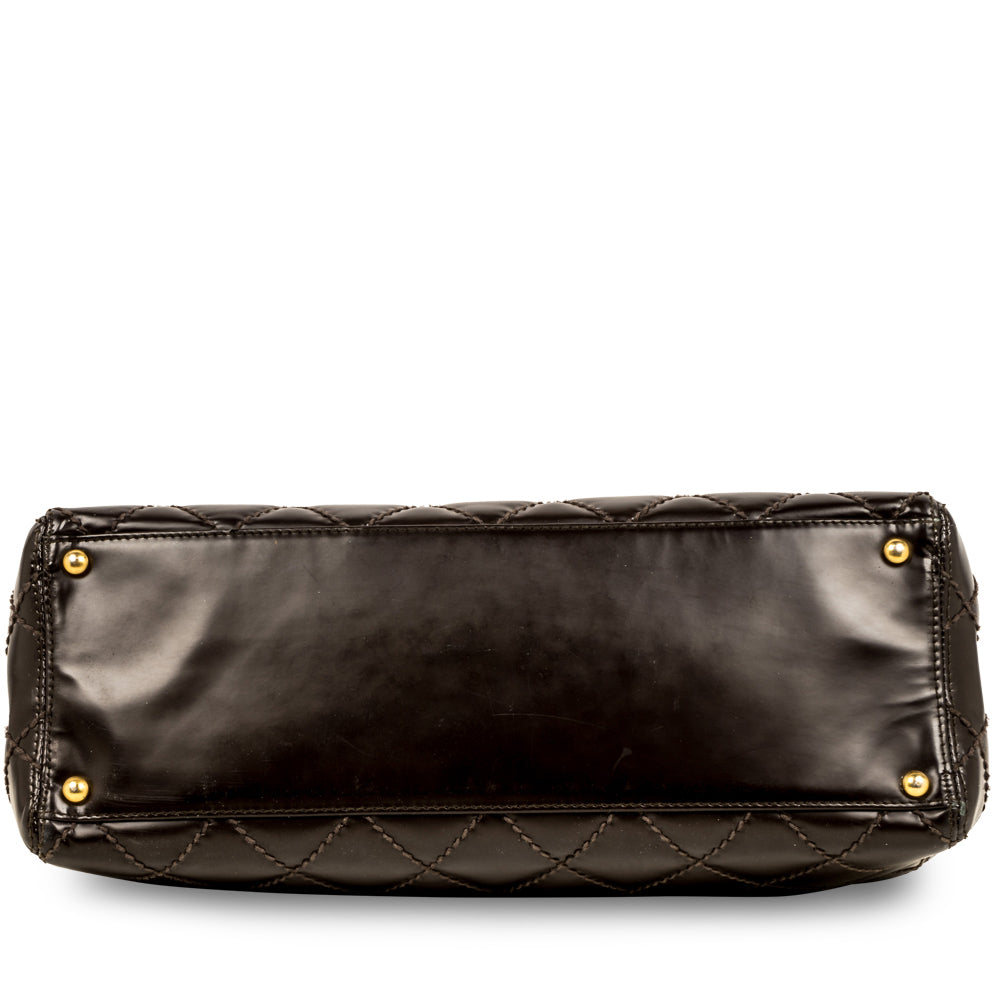 Chanel Vintage Quilted Shopping Tote - Image 4