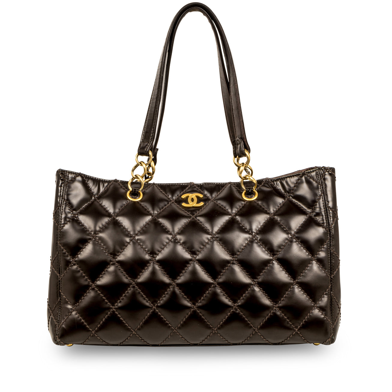 Chanel Vintage Quilted Shopping Tote