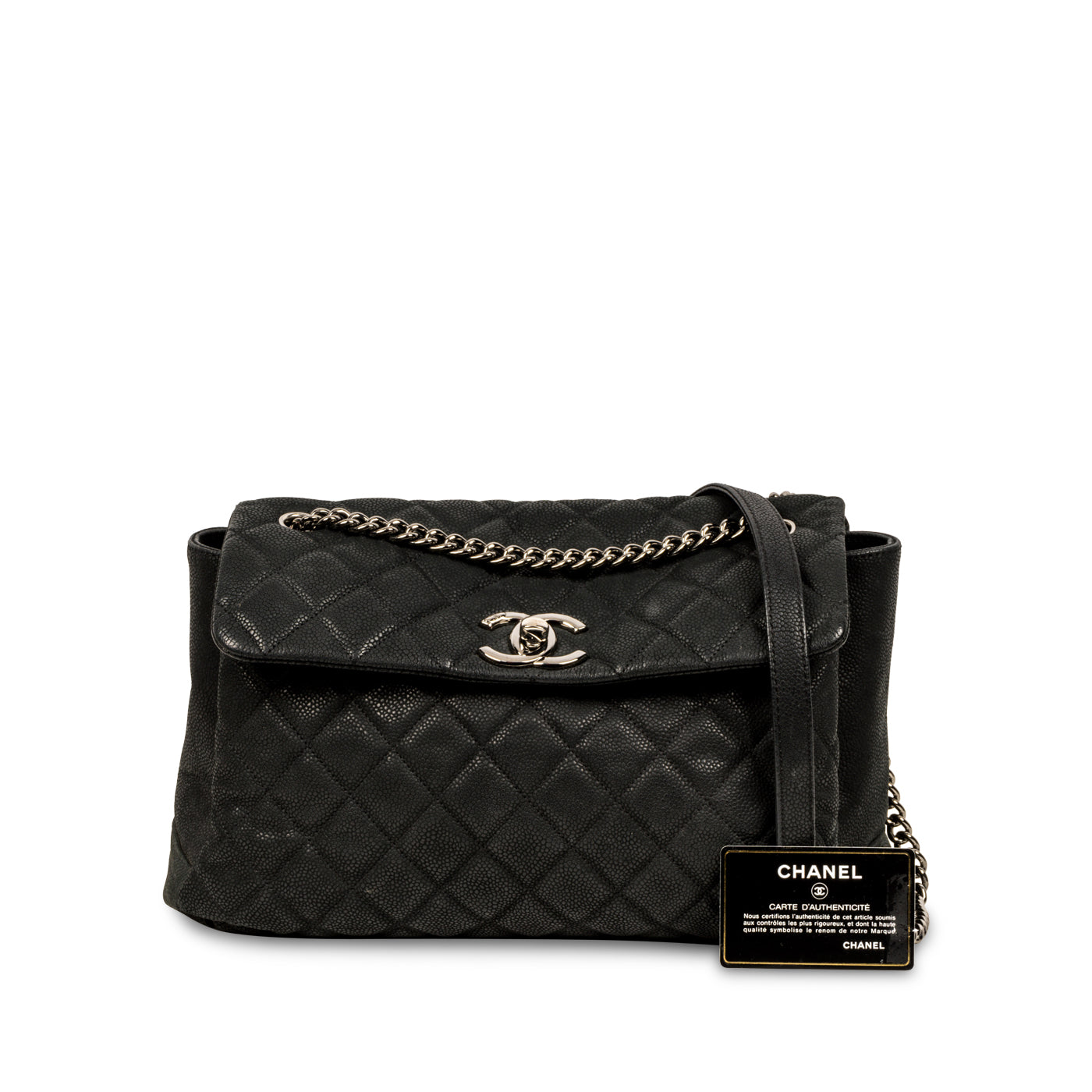 Chanel Accordion Shoulder Bag - Matte Caviar - Image 9