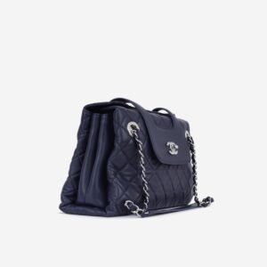 Chanel Accordion Shoulder Bag - Navy