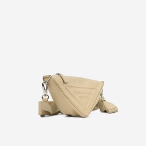 Prada Triangle Crossbody - Beige