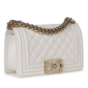 Chanel White Boy Bag - Small