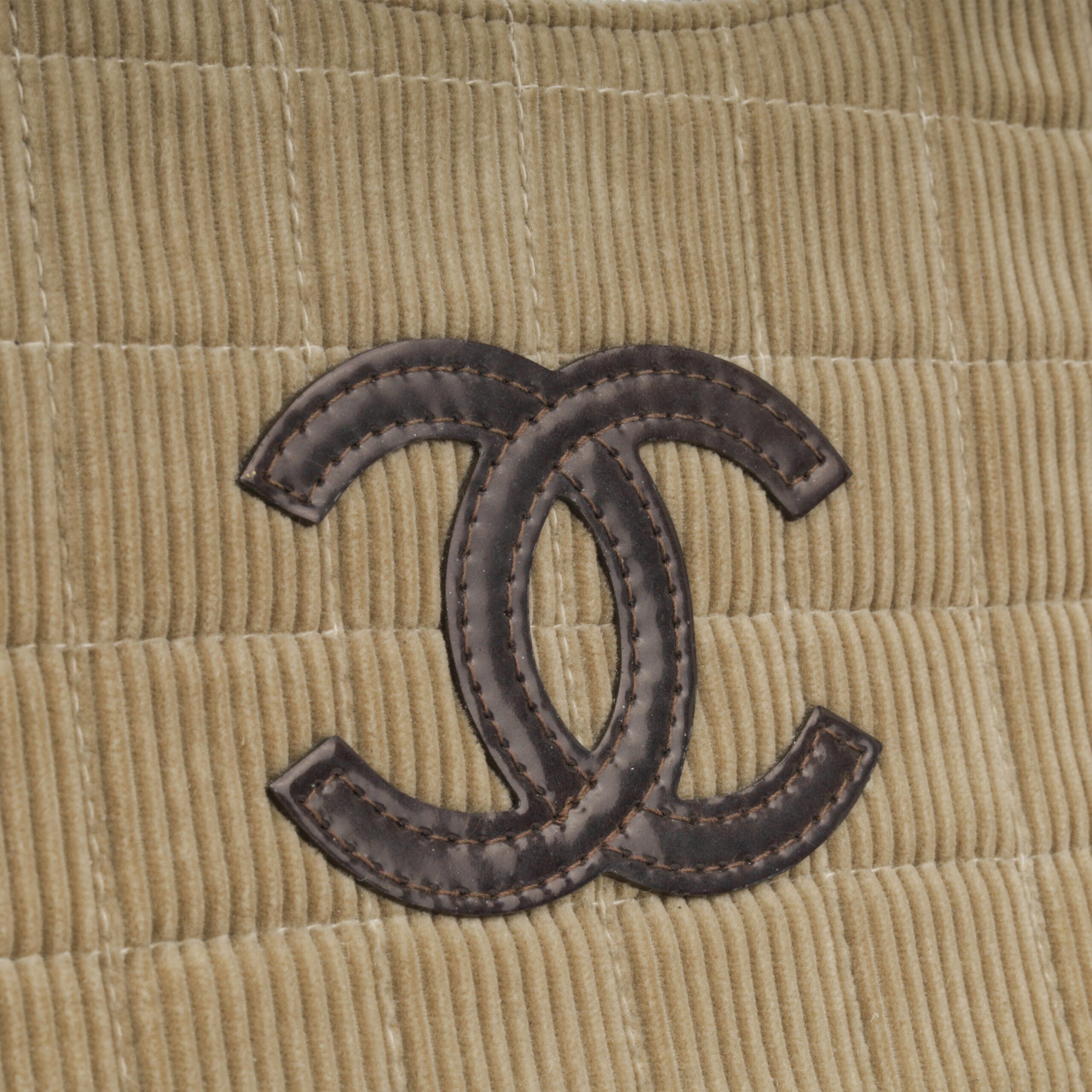 Chanel Vintage Chocolate Bar Corduroy - Image 2