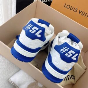 Louis Vuitton 23 limited edition white and blue trainer sneakers